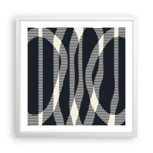 Pôster em moldura branca - Uma tentativa de quebrar a escuridão - 50x50 cm