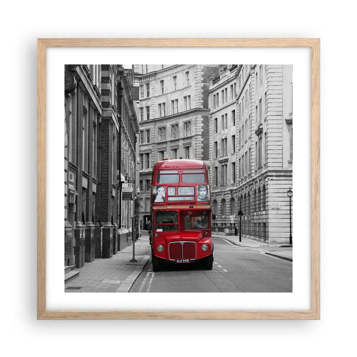 Pôster com moldura de carvalho claro - A vida quotidiana não deve ser cinzenta - 50x50 cm