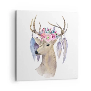 Quadro em tela - Guia da alma - delicado, inocente - 60x60 cm