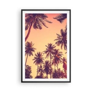 Pôster com moldura preta - Variação tropical - 61x91 cm