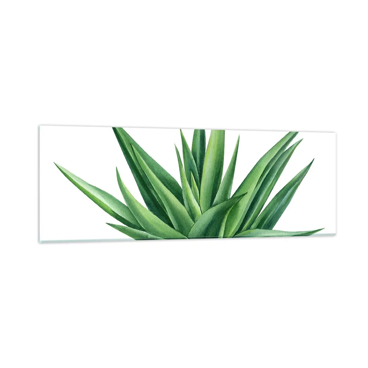 Quadro em vidro - Verde – força – vida - 90x30 cm