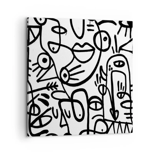 Quadro em tela - Rostos e miragens - 60x60 cm