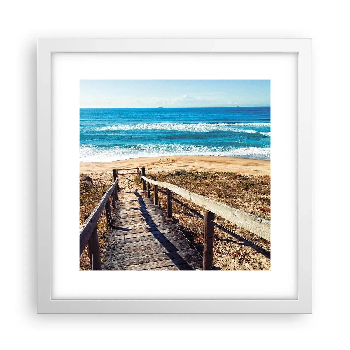 Pôster em moldura branca - Corra! - 30x30 cm