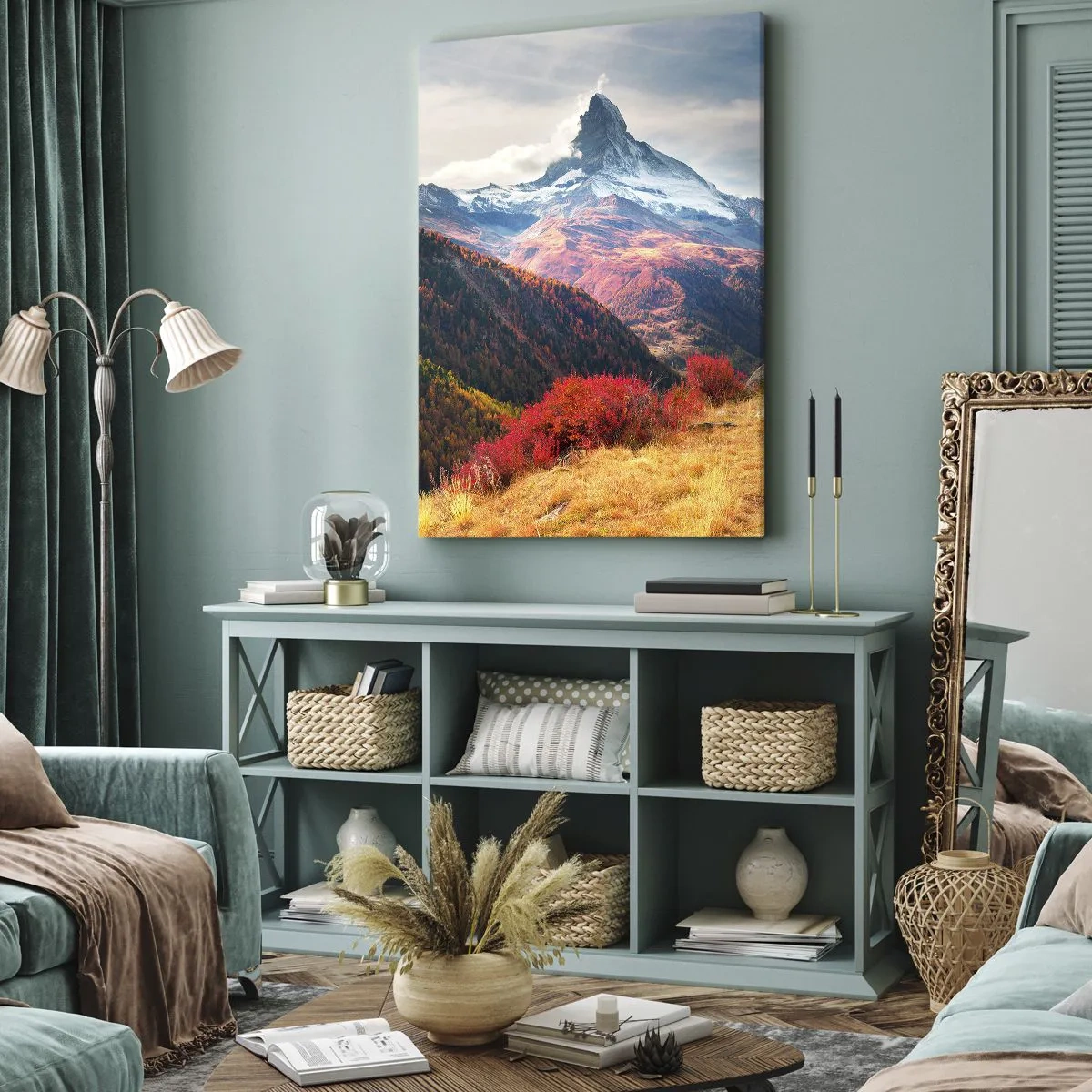 Quadro em tela - Outono alpino - 50x70 cm
