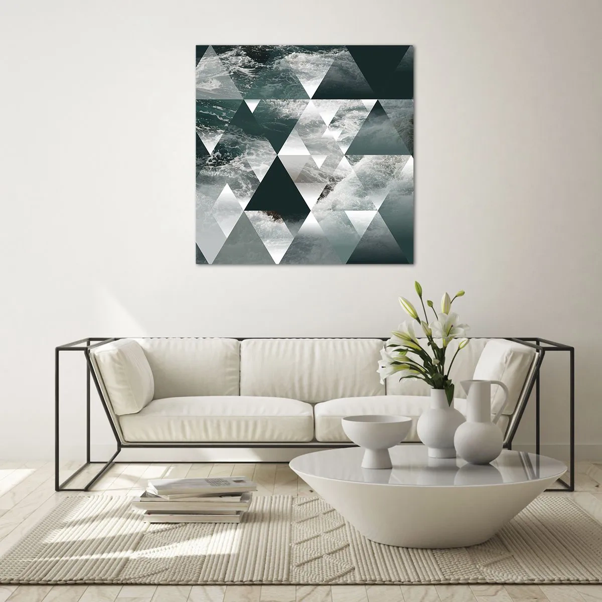 Quadro em vidro - Uma perspetiva de cristal - 70x70 cm