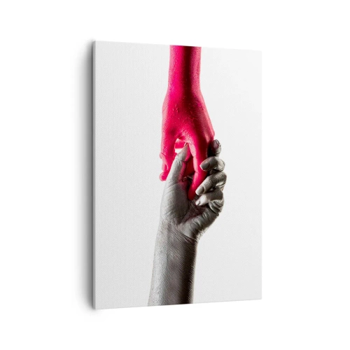 Quadro em tela - Juntos, mas diferentes - 50x70 cm