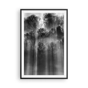 Pôster com moldura preta - Em correntes de luz - 61x91 cm