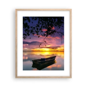 Pôster com moldura de carvalho claro - Parece que estás pendurado no meio do céu… - 40x50 cm