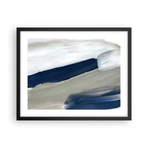 Pôster com moldura preta - Encontro com a brancura - 50x40 cm