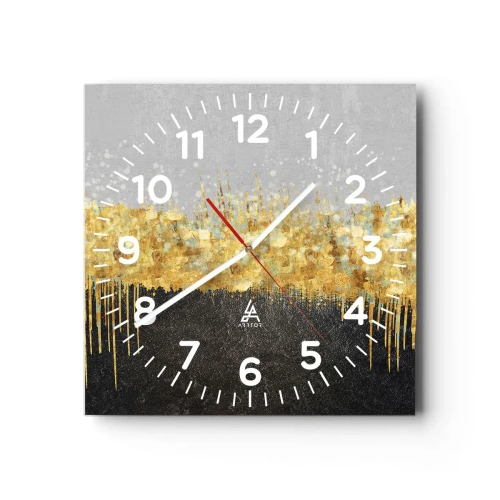Relógio de parede - Relógio em vidro - Para dentro e para cima - 30x30 cm