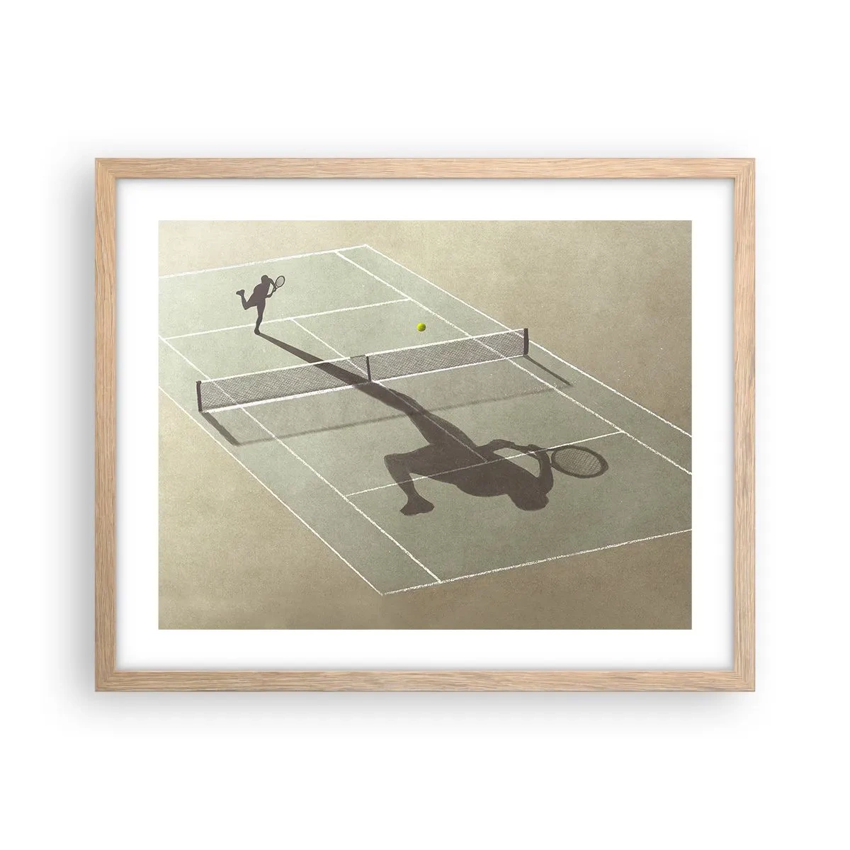 Pôster com moldura de carvalho claro - Supera-te - 50x40 cm