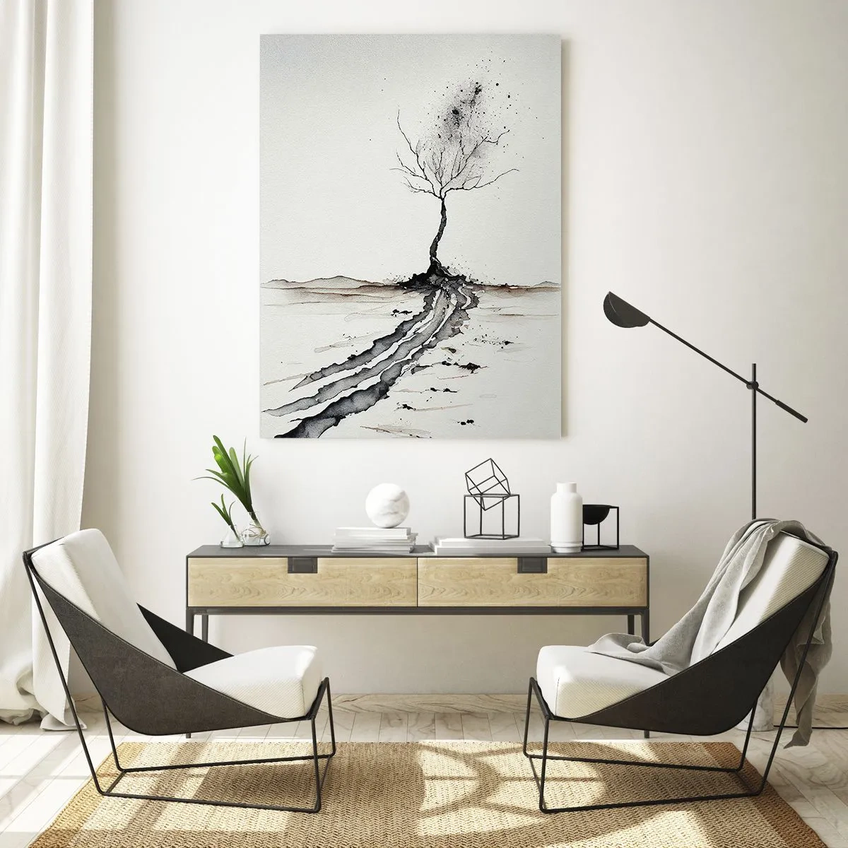 Quadro em vidro - Melancolia de inverno - 70x100 cm