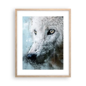 Pôster com moldura de carvalho claro - Conheça a alma do lobo - 40x50 cm