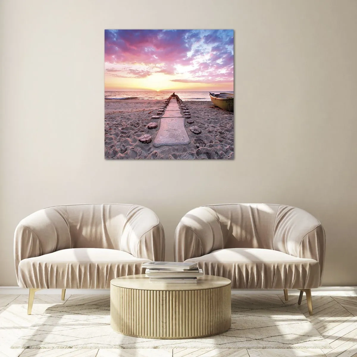 Quadro em vidro - Um momento de profunda experiência - 40x40 cm