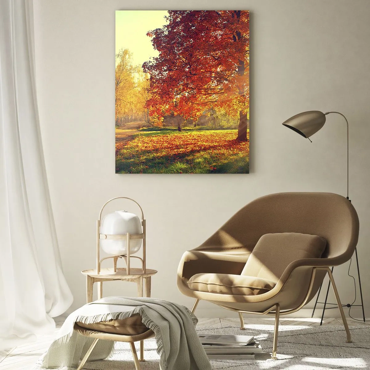Quadro em vidro - O vermelho é lindo - 50x70 cm