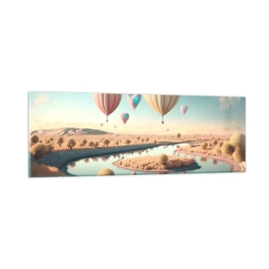 Quadro em vidro - O amor permite se reerguer - 90x30 cm