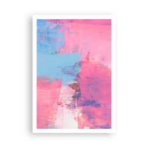 Pôster - Rosa, azul e uma pitada de luz - 70x100 cm