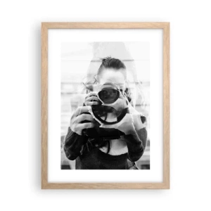 Pôster com moldura de carvalho claro - Criador e material - 30x40 cm