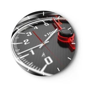 Relógio de parede - Relógio em vidro - Aceleração máxima - 40x40 cm