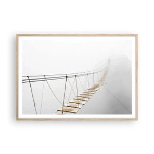 Pôster com moldura de carvalho claro - Para onde levará? - 100x70 cm