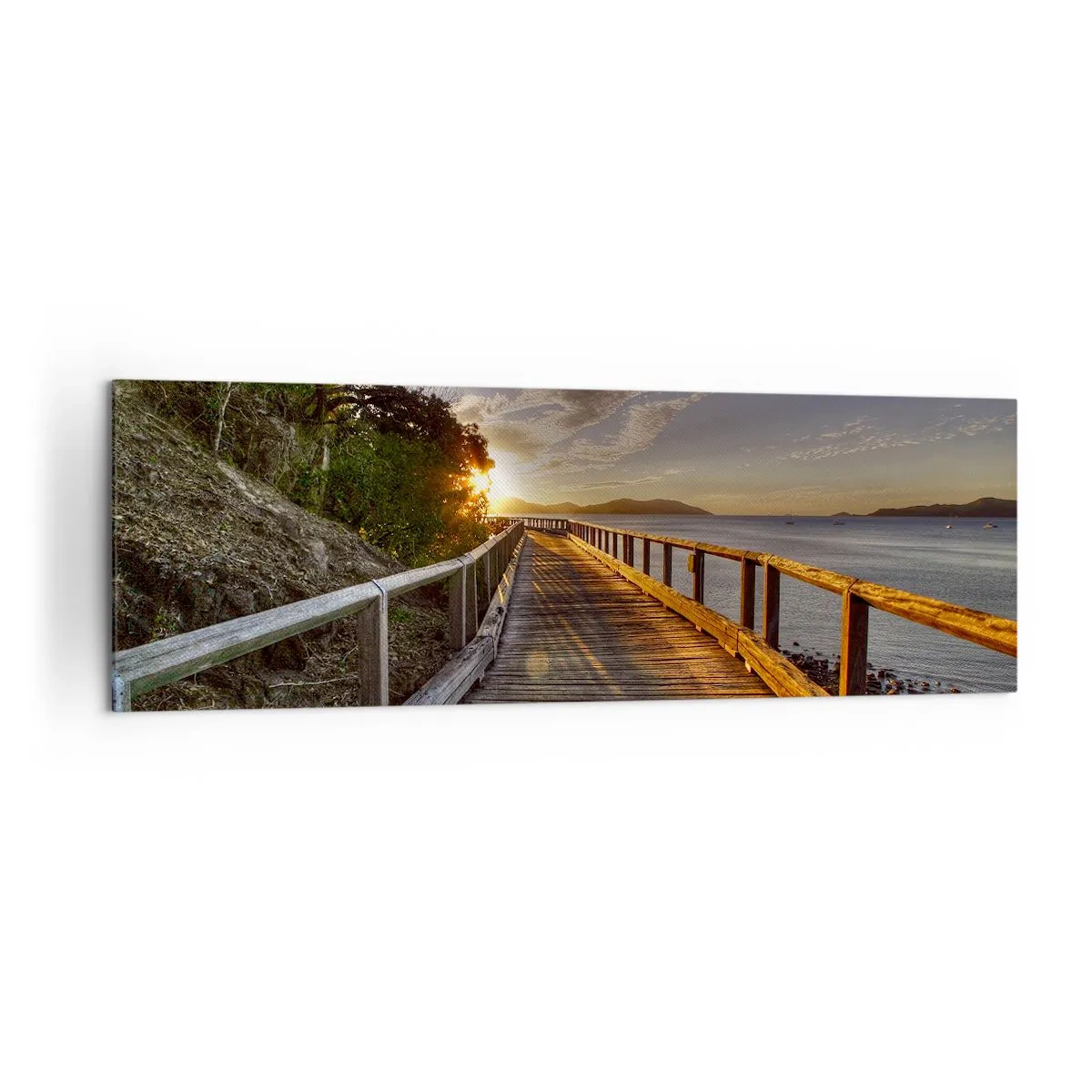 Quadro em tela - Caminhada constante em direção ao sol - 160x50 cm