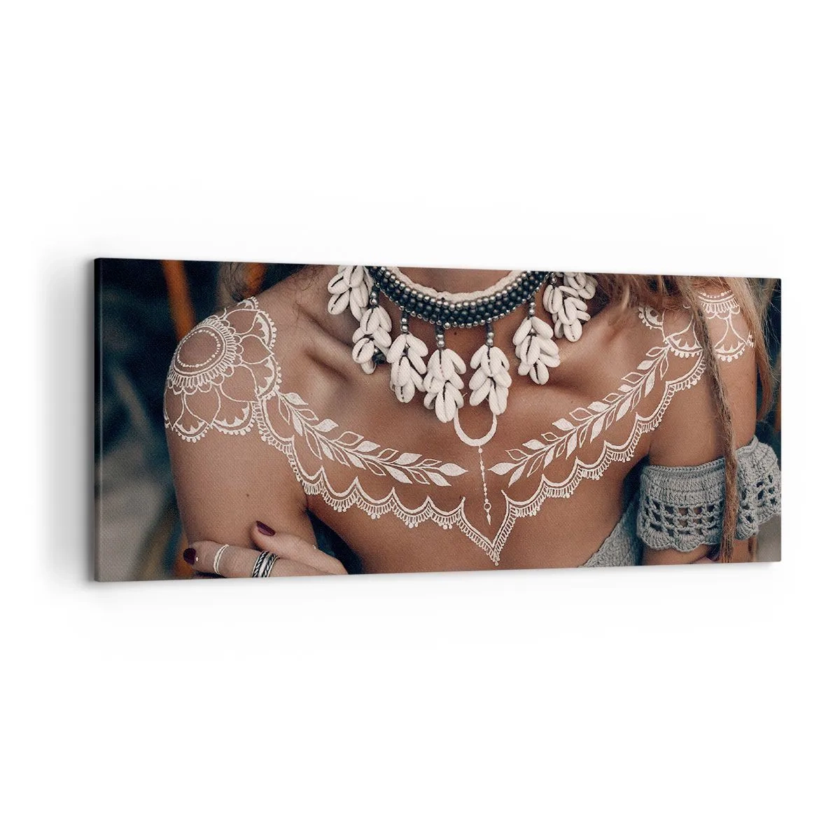 Quadro em tela - Talismãs, rituais de feminilidade - 120x50 cm