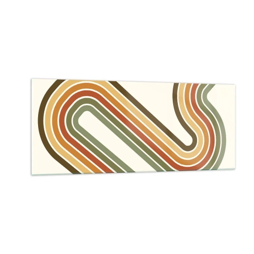 Quadro em vidro - Ziguezague para o destino - 100x40 cm