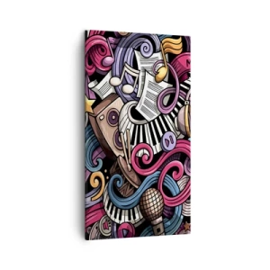 Quadro em tela - Melodia complicada - 45x80 cm