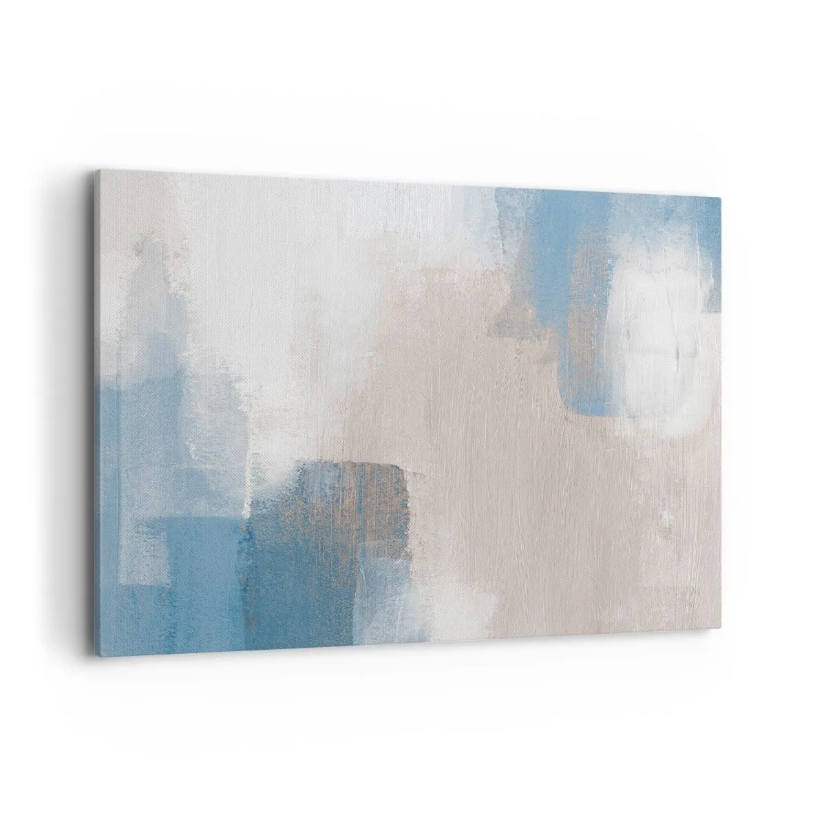 Quadro em tela - Abstração rosa atrás da cortina azul - 120x80 cm