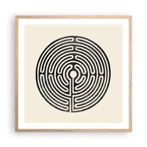 Pôster com moldura de carvalho claro - Ordem misteriosa - 60x60 cm