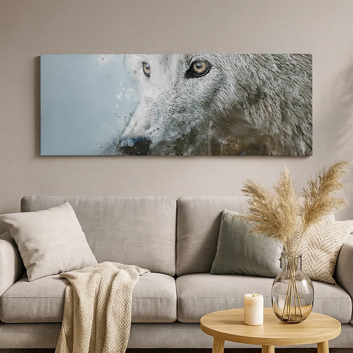 Quadro em tela - Conheça a alma do lobo - 30x30 cm