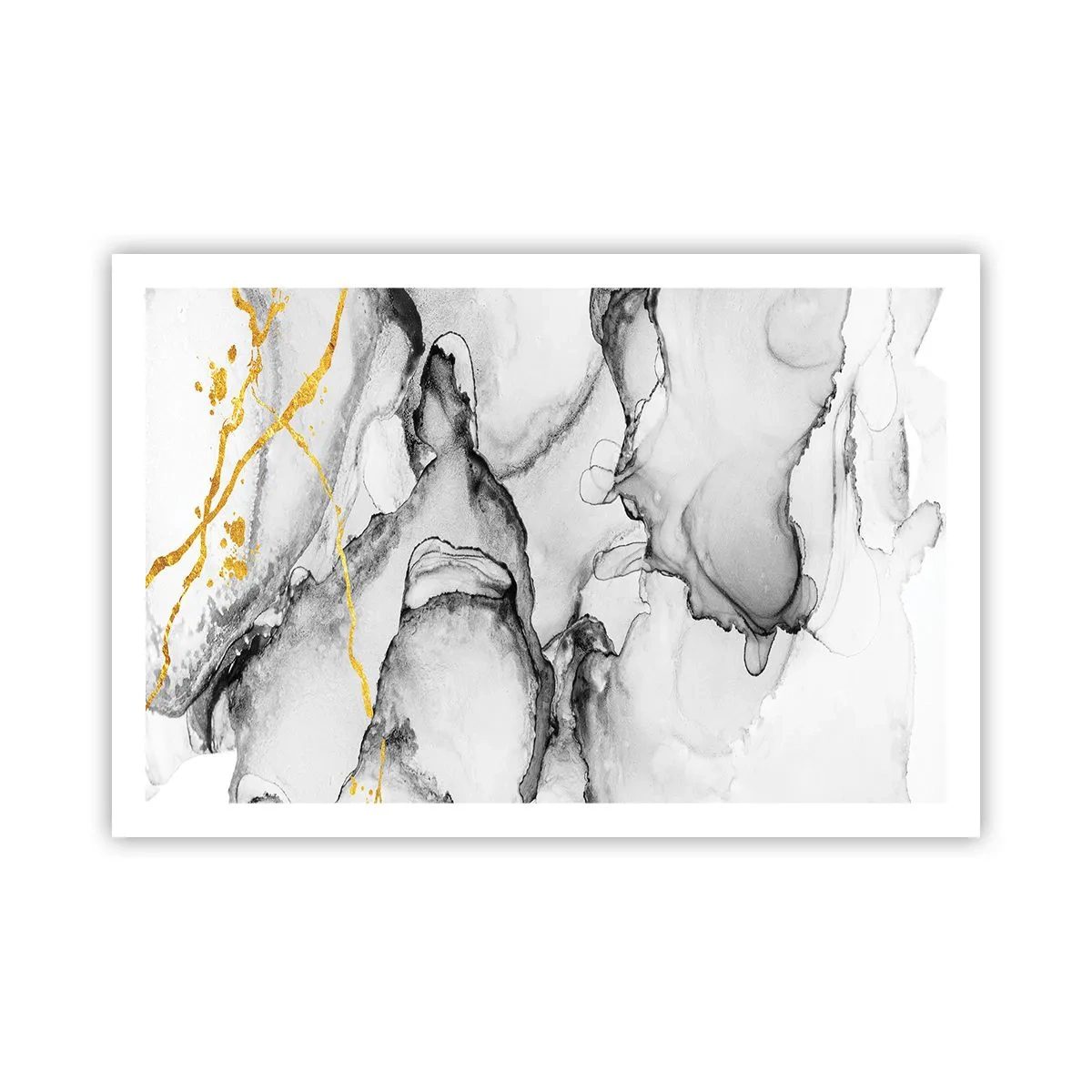 Pôster - Composição dourada - 91x61 cm