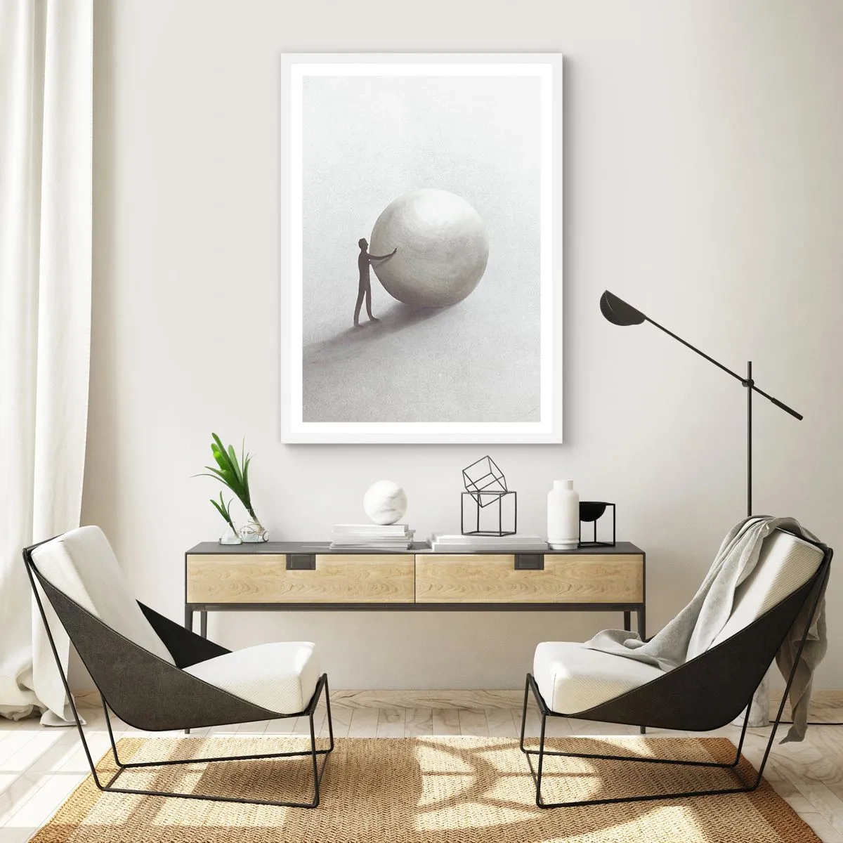 Pôster em moldura branca - O Jogo da Vida - 61x91 cm