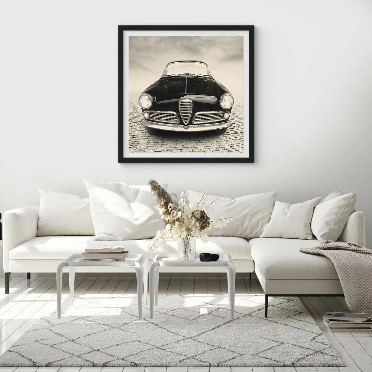 Pôster com moldura preta - E como não me amar? - 60x60 cm