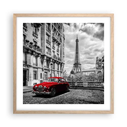 Pôster com moldura de carvalho claro - Predador na cidade - 50x50 cm