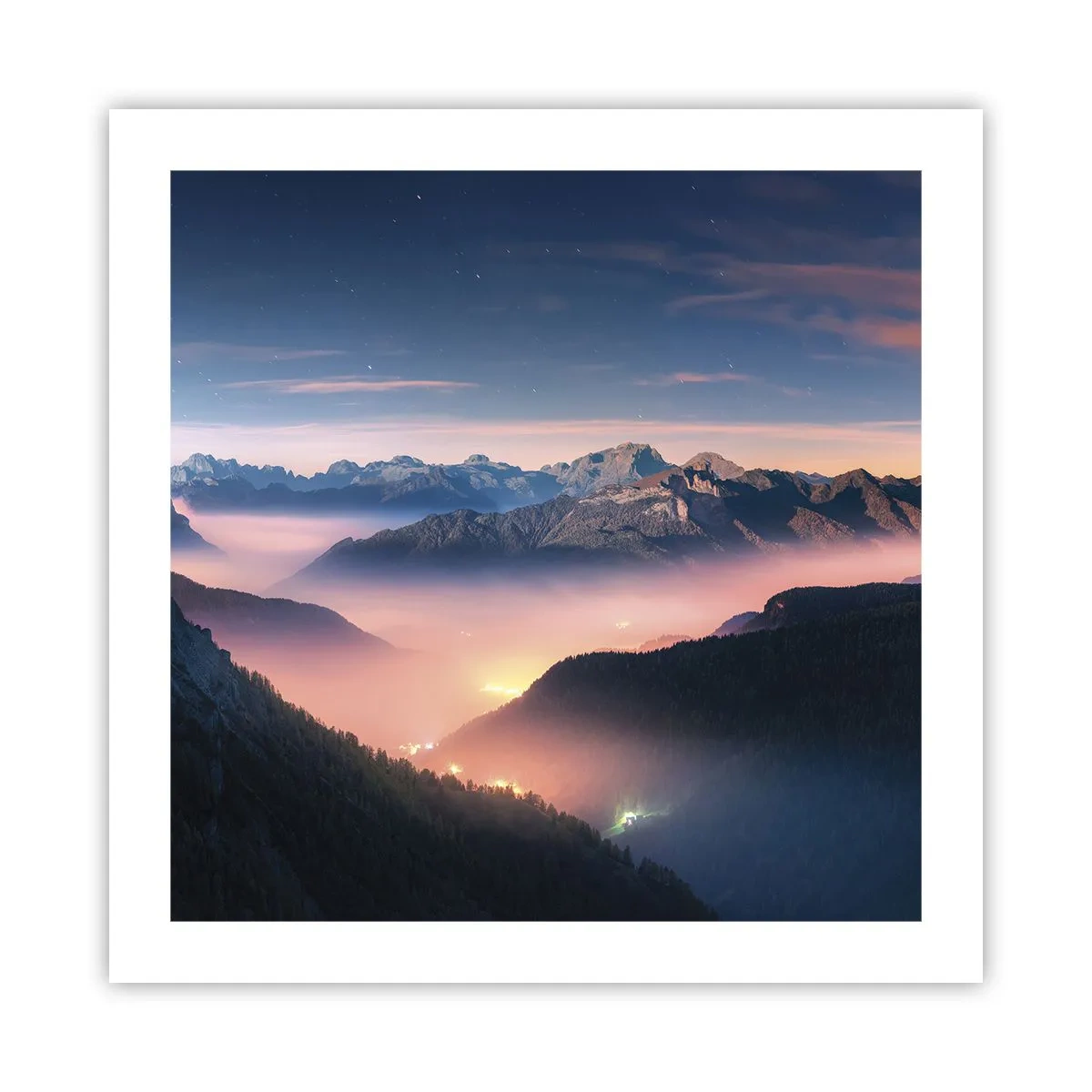 Pôster - Luz nos vales - 50x50 cm