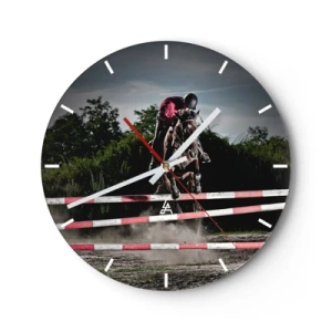 Relógio de parede - Relógio em vidro - Juntos pela vitória - 40x40 cm