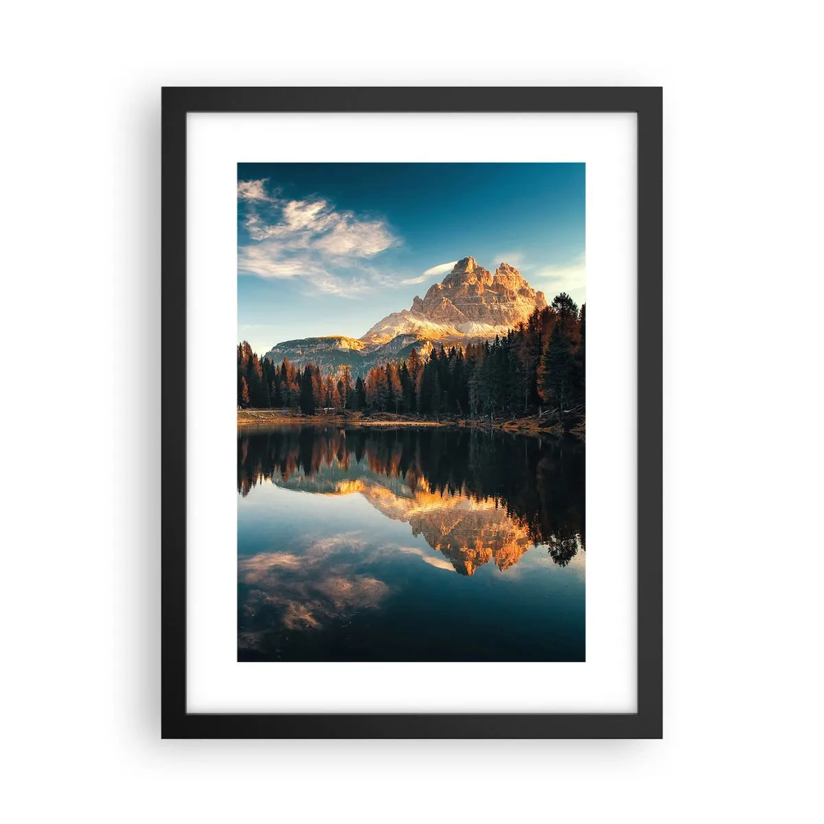 Pôster com moldura preta - Paisagem dupla - 30x40 cm