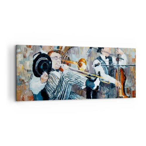 Quadro em tela - Todo aquele jazz - 100x40 cm