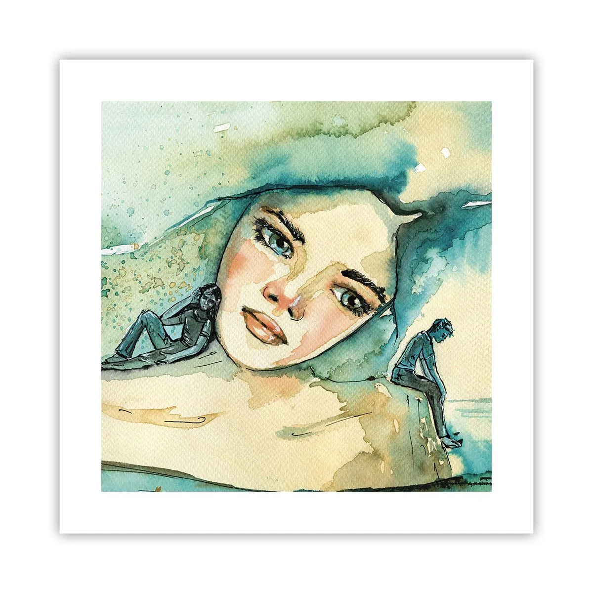 Pôster - Am I blue? - 40x40 cm