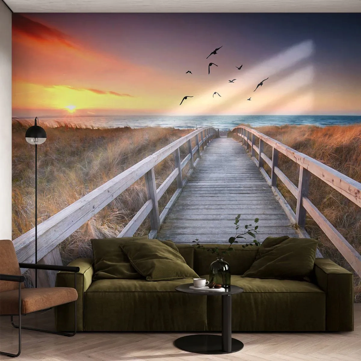 Papel de Parede Premium Canvas - O espaço das alturas - Paisagem, Mar, Praia - 250x175 cm