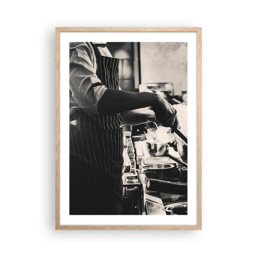 Pôster com moldura de carvalho claro - Alquimia de sabores - 50x70 cm