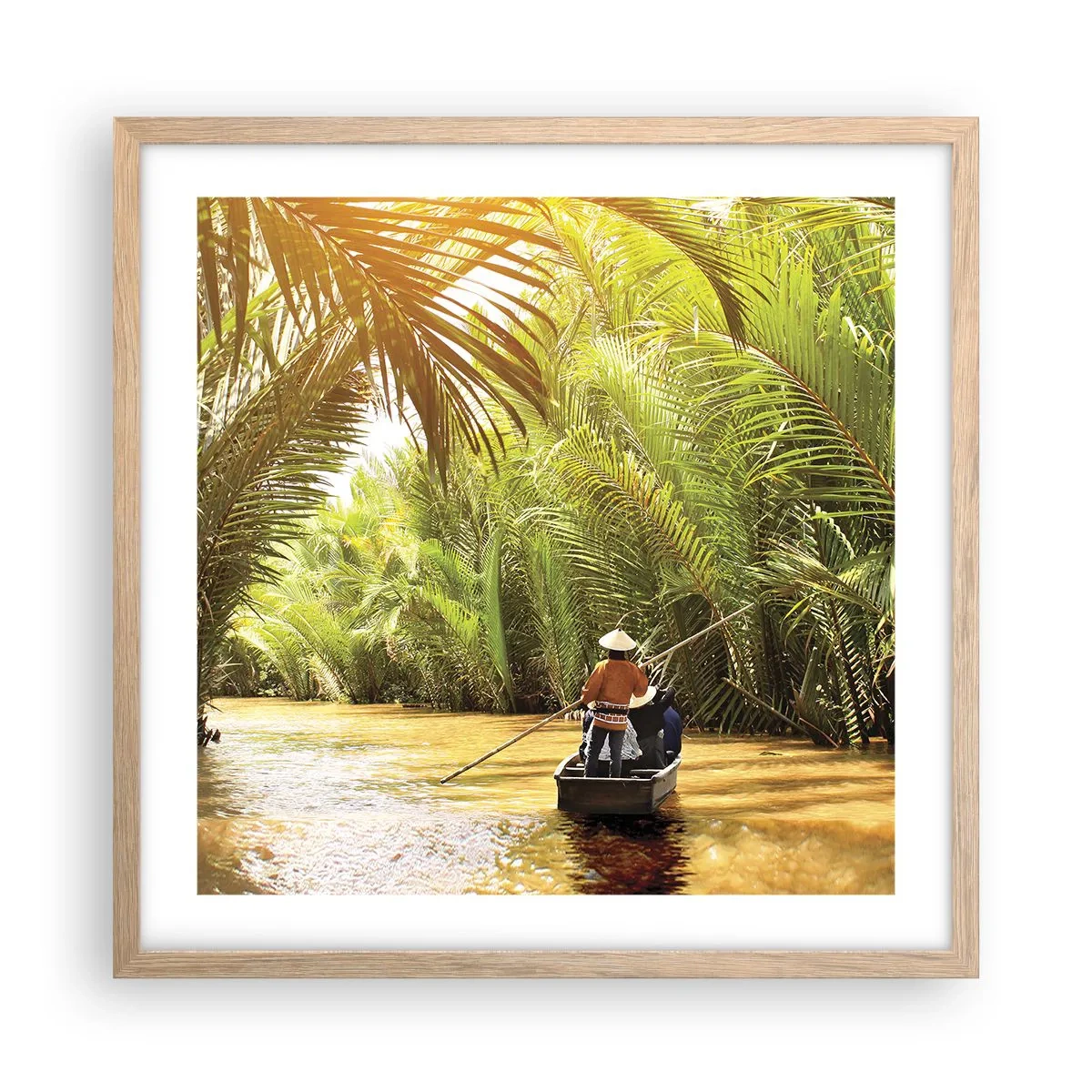 Pôster com moldura de carvalho claro - Desfiladeiro das palmeiras - 50x50 cm