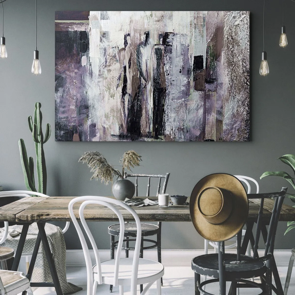 Quadro em tela - Três misteriosos - 70x50 cm
