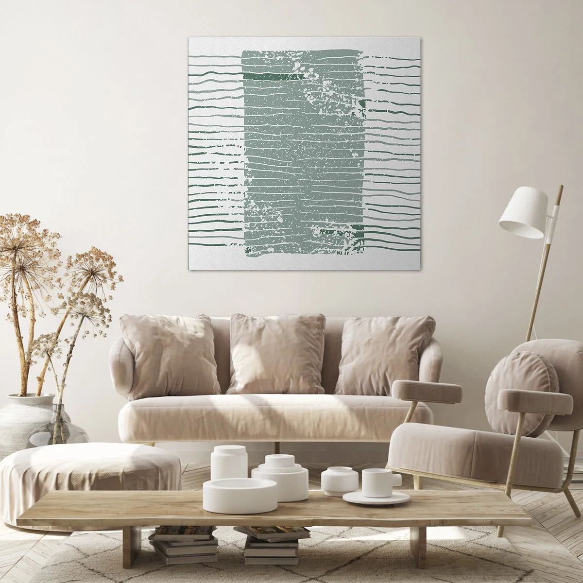 Quadro em tela - Abstração marinha - 60x60 cm