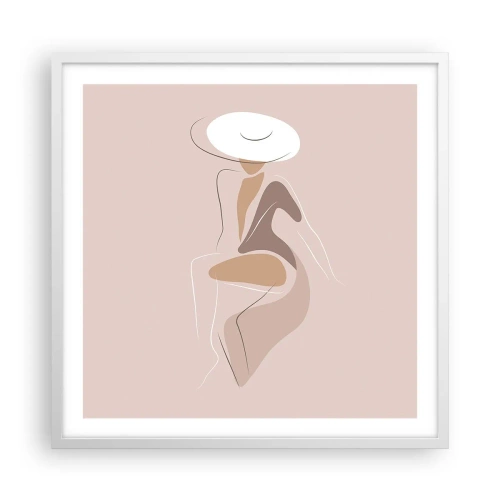 Pôster em moldura branca - Ser uma dama - 60x60 cm