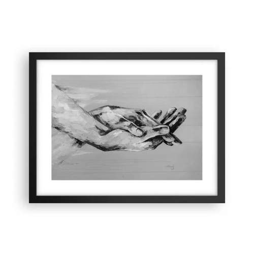 Pôster com moldura preta - Início... - 40x30 cm