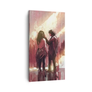 Quadro em tela - O eterno espetáculo do amor - 45x80 cm