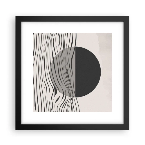 Pôster com moldura preta - Composição da metade - 30x30 cm