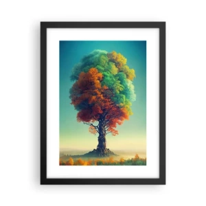 Pôster com moldura preta - Carvalho – o pai da natureza - 30x40 cm